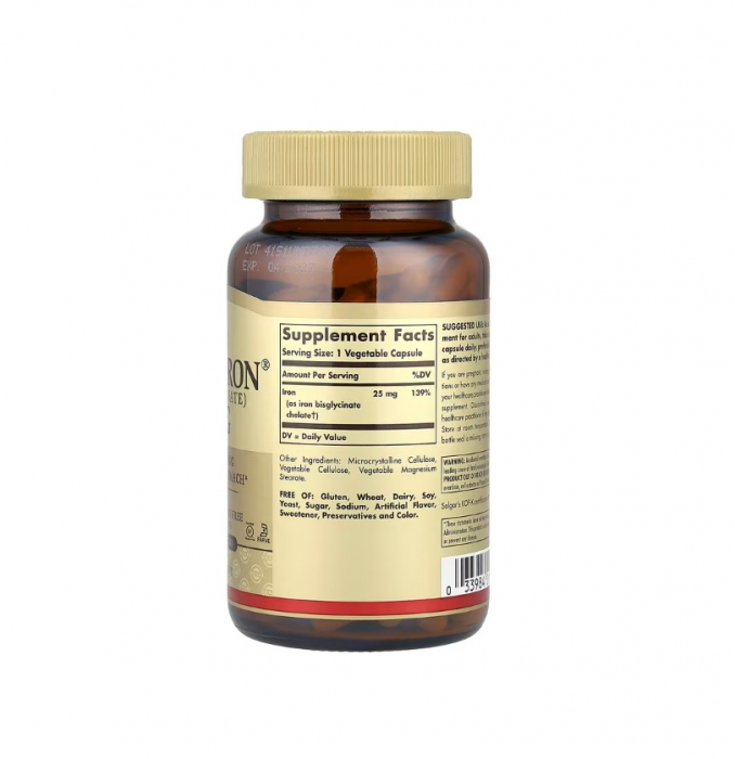 Gentle Iron 25mg 180 capsule - Solgar [2]