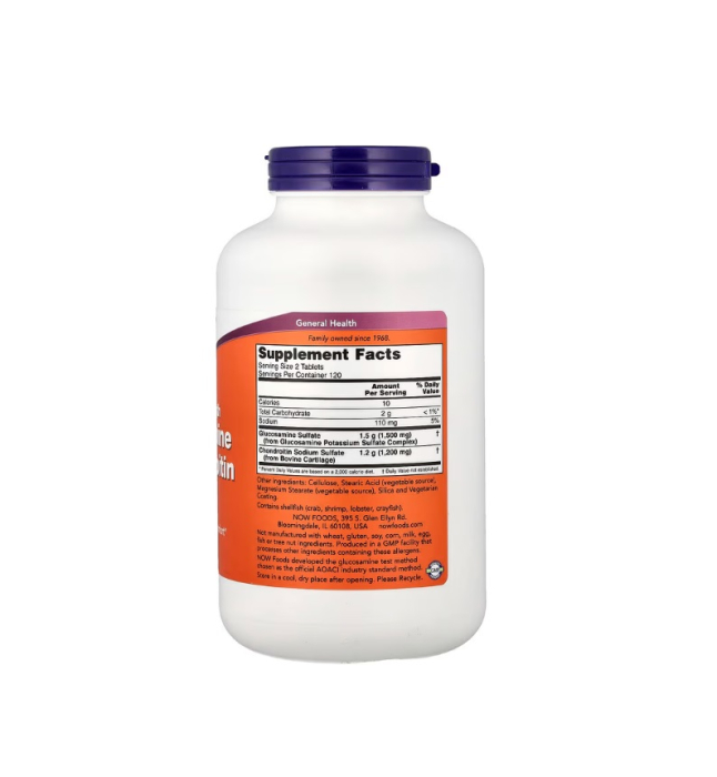 Glucosamine & Chondroitin Extra Strength 240 tablete - NOW Foods [2]