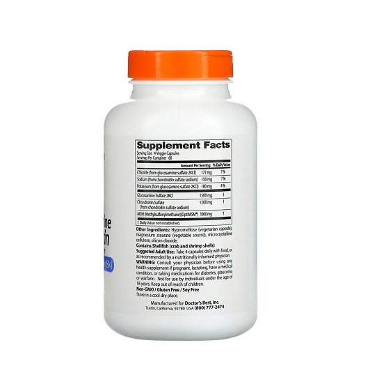 Glucosamine Chondroitin MSM with OptiMSM 240 Capsule - Doctor's Best [2]
