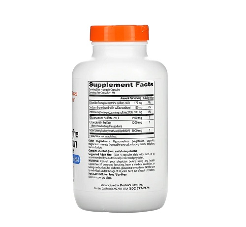 Glucosamine Chondroitin MSM with OptiMSM 360 Capsule - Doctor's Best [2]