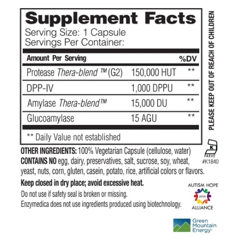 GlutenEase Extra Strength 60 capsule - Enzymedica [2]