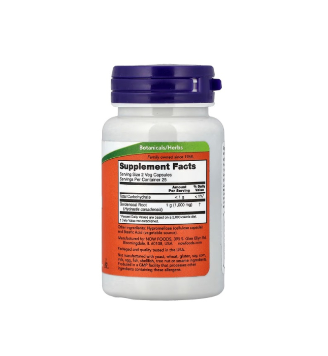 Goldenseal Root 500mg 50 capsule - NOW Foods [2]