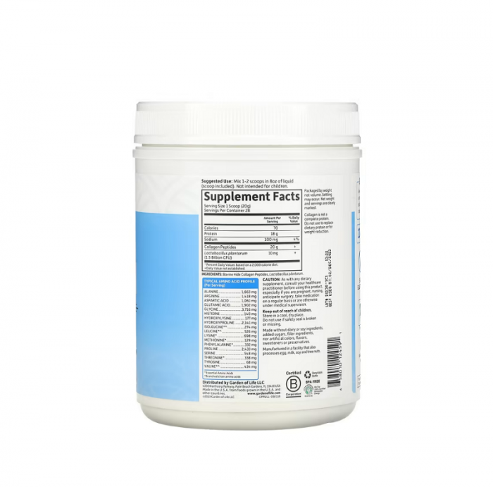 Grass Fed Collagen Peptides Powder 560g - Garden Of Life [2]