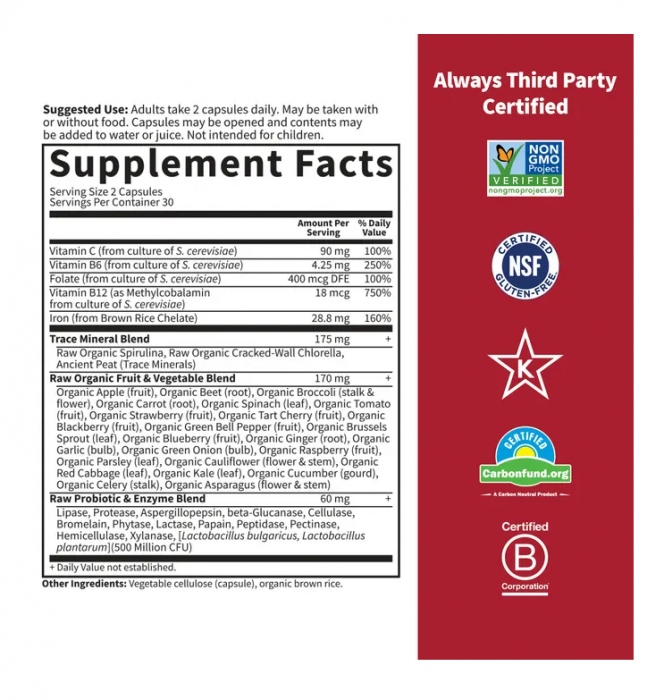 Healthy Blood Vitamin Code 60 Capsule - Garden of Life [2]