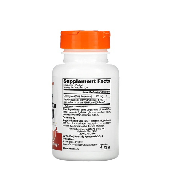 High Absorption CoQ10 with BioPerine 100mg 120Softgels - Doctor's Best [2]