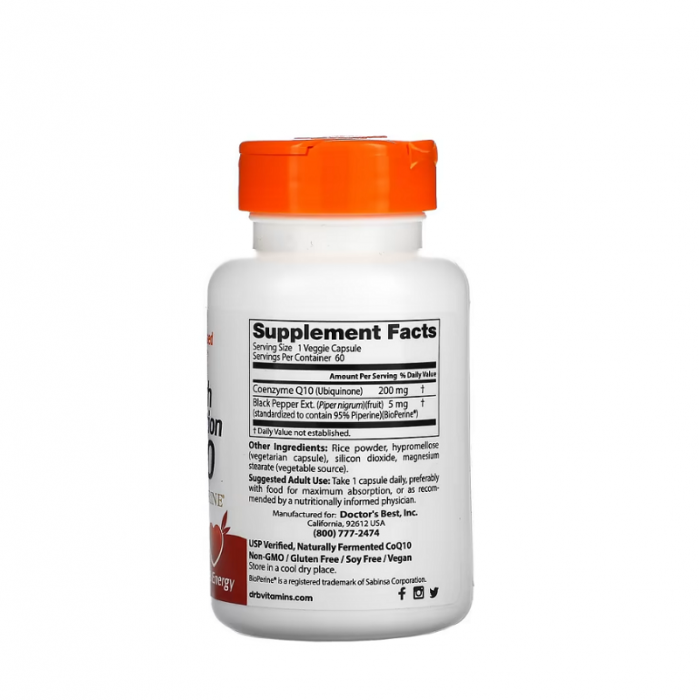 High Absorption CoQ10 with BioPerine 200mg 60 Capsule - Doctor's Best [2]