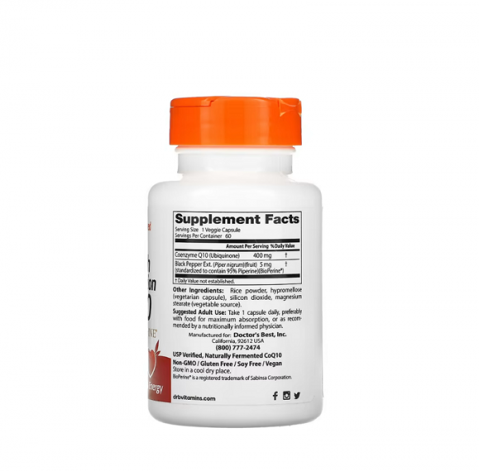 High Absorption CoQ10 with BioPerine 400mg 60 Capsule - Doctor's Best [2]