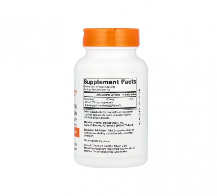 High Absorption Magnesium 105mg 120 capsule vegetale - Doctor's Best [2]