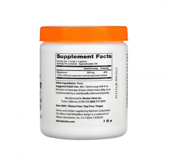 High Absorption Magnesium Powder 200g - Doctor's Best [2]