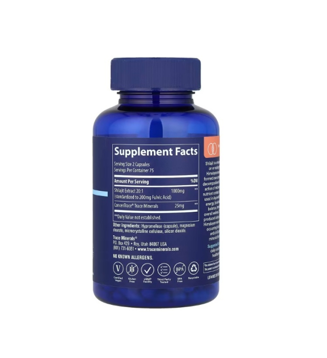 Himalayan Shilajit High Potency 500mg 150 Capsules - Trace Minerals [2]
