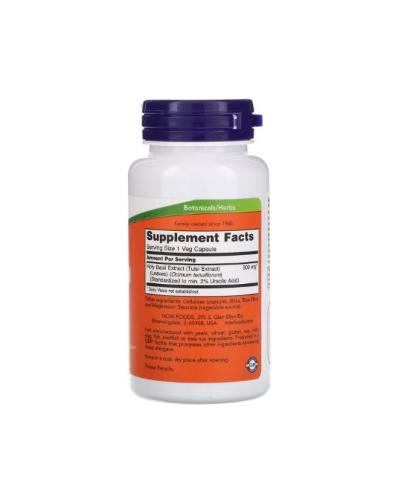Holy Basil Extract 500mg 90 capsule - NOW Foods [2]