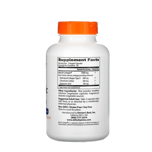 Hyaluronic Acid + Chondroitin Sulfate with BioCell Collagen 180 Capsule - Doctor's Best [2]