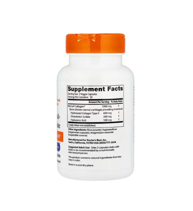 Hyaluronic Acid + Chondroitin Sulfate with BioCell Collagen 60 Capsule - Doctor's Best [2]