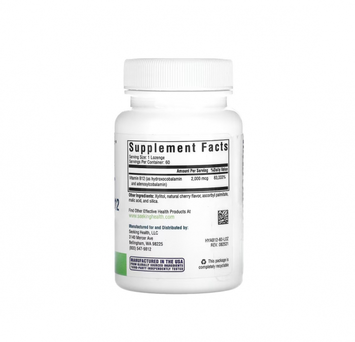 Hydrox-Adeno B12 2000mcg 60 tablete - Seeking Health [2]