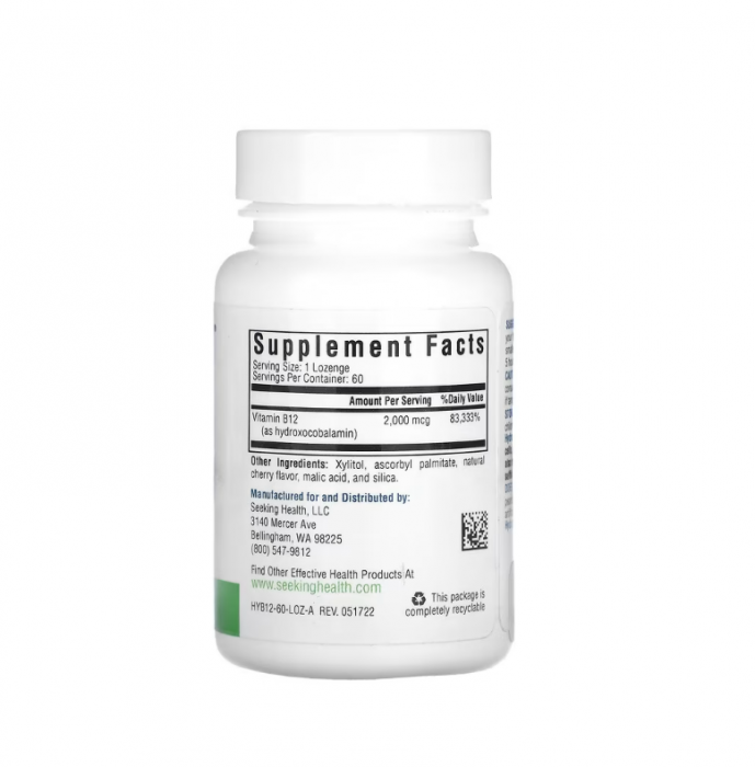 Hydroxo B12 2000mcg 60 capsule - Seeking Health [2]
