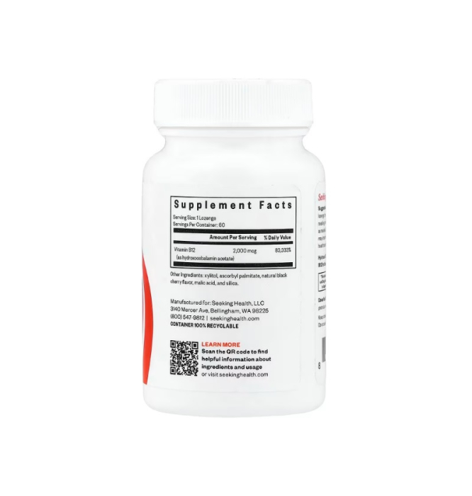 Hydroxo B12 2000mcg 60 capsule - Seeking Health [2]