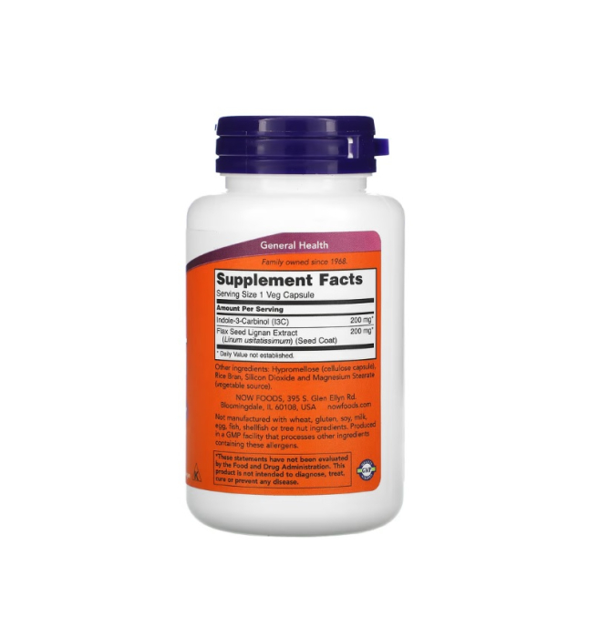 Indole-3-Carbinol I3C 200mg 60 capsule - NOW Foods [2]