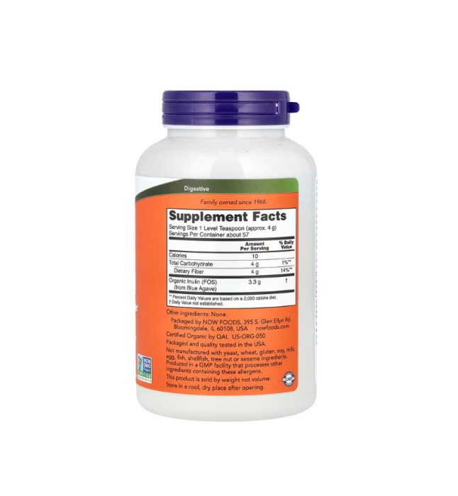 Inulin Prebiotic Pure Powder 227g - NOW Foods [2]