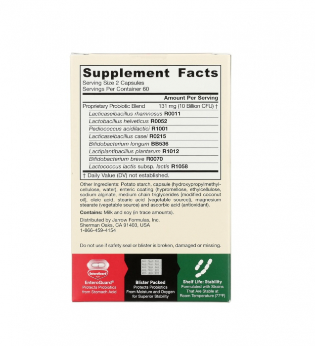 Jarro-Dophilus EPS 10 Billion CFU 120 capsule - Jarrow Formulas [2]