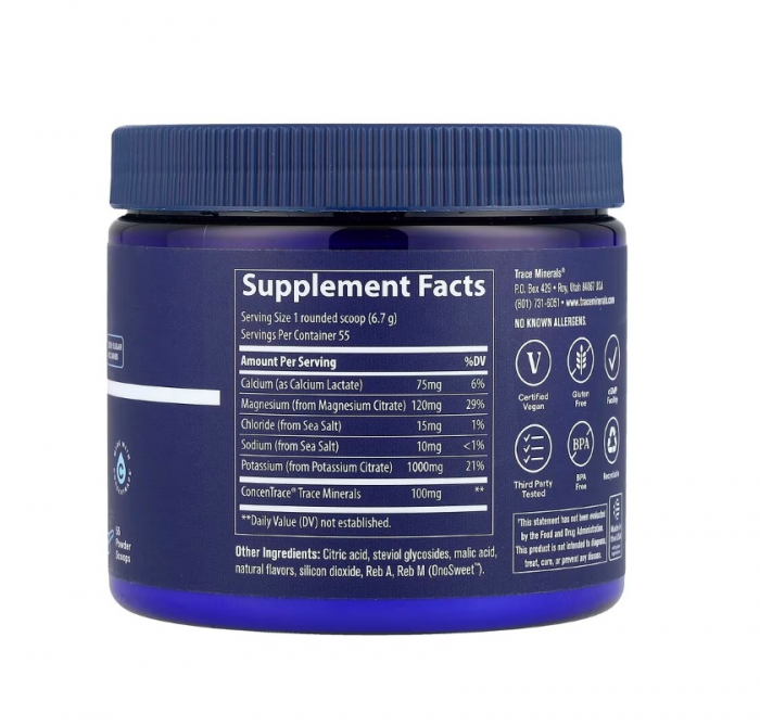 Keto Electrolyte Powder, Lemon Lime 330 grame - Trace Minerals [2]