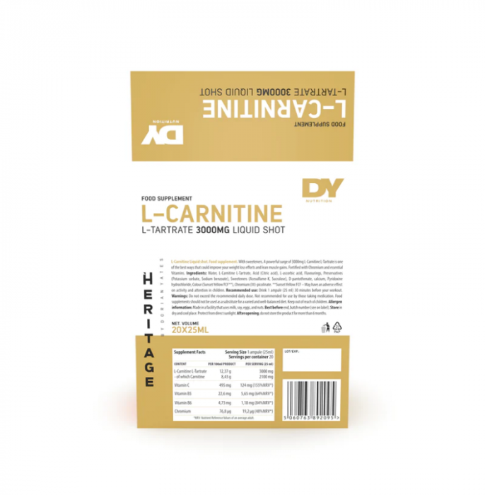L-Carnitine L-Tartrate 20x25 ml. Liquid - Dorian Yates [2]