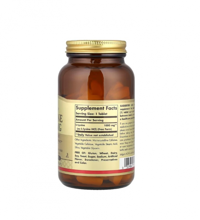 L-Lysine 1000mg (Free Form) 100 tablete - Solgar [2]