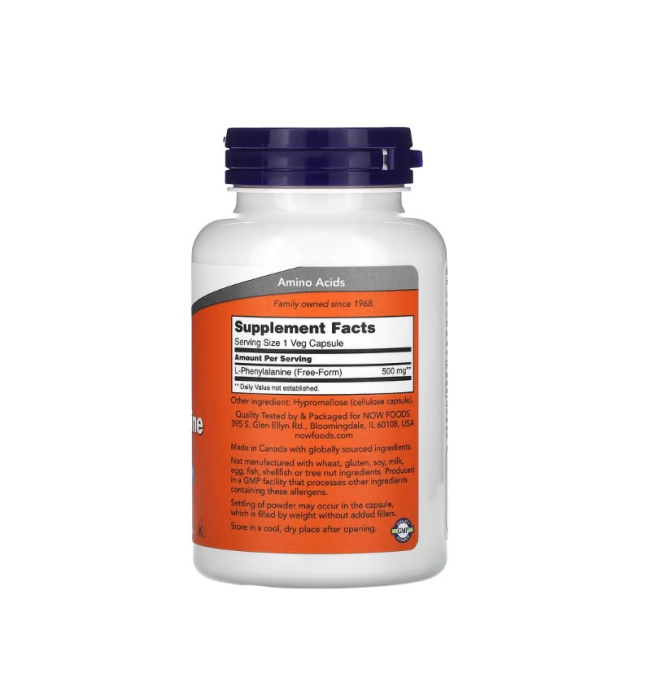 L-Phenylalanine 500mg 120 capsule - NOW Foods [2]