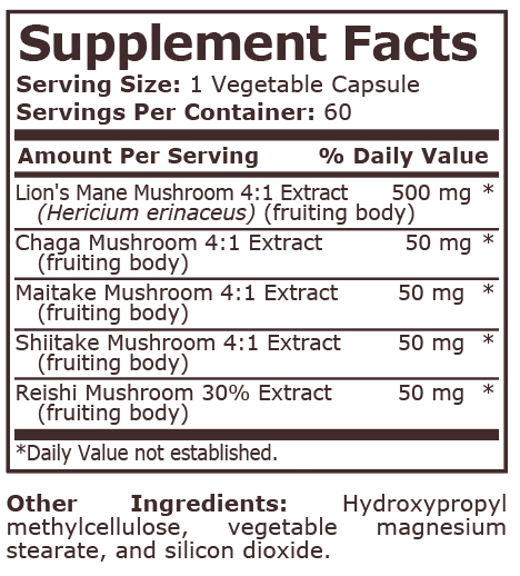 Lion's Mane Complex 60 capsule vegetale - Pure Nutrition USA [2]