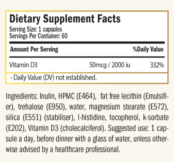 Liposomal Vitamin D3 2000 IU 60 capsule - Purovitalis [2]