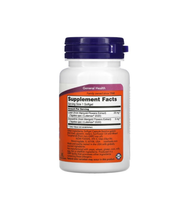 Lutein & Zeaxanthin 60 capsule moi - NOW Foods [2]