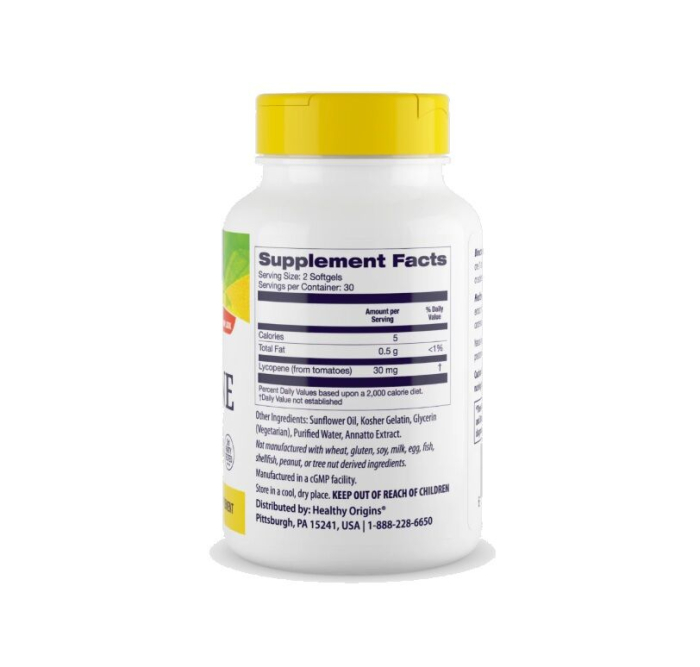 Lycopene 15mg 180 capsule moi - Healthy Origins [2]