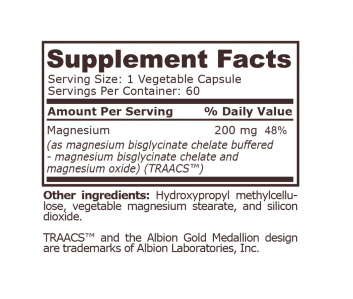 Magnesium Bisglycinate 200 mg 60 capsule vegetale - Pure Nutrition [2]