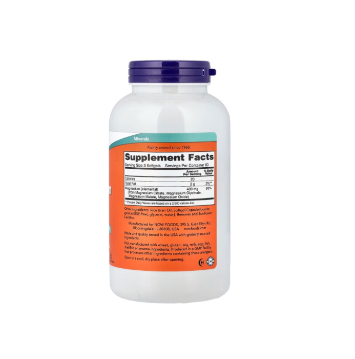 Magnesium Citrate 180 capsule moi - NOW Foods [2]