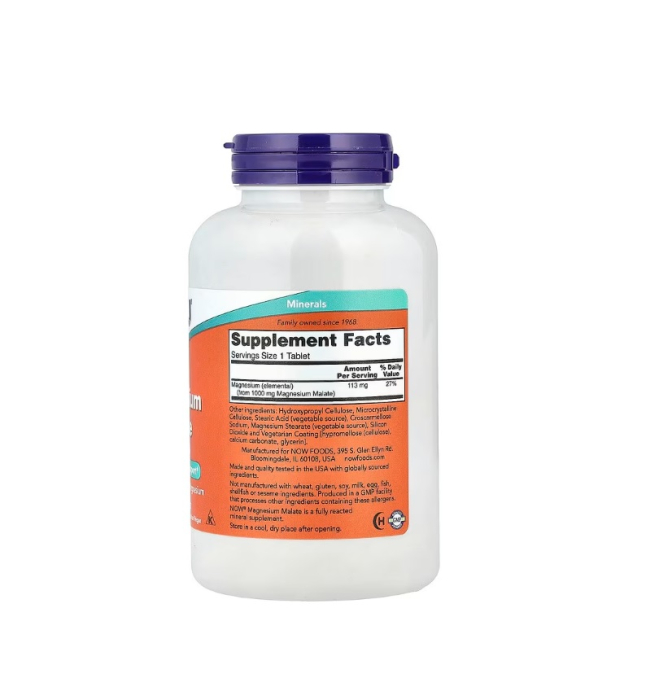 Magnesium Malate 1000 mg 180 tablete - NOW Foods [2]
