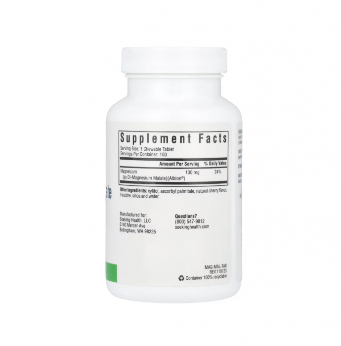 Magnesium Malate Chewable 100mg 100 tablete - Seeking Health [2]