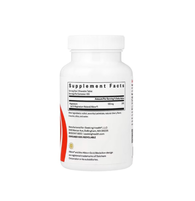 Magnesium Malate Chewable 100mg 100 tablete - Seeking Health [2]