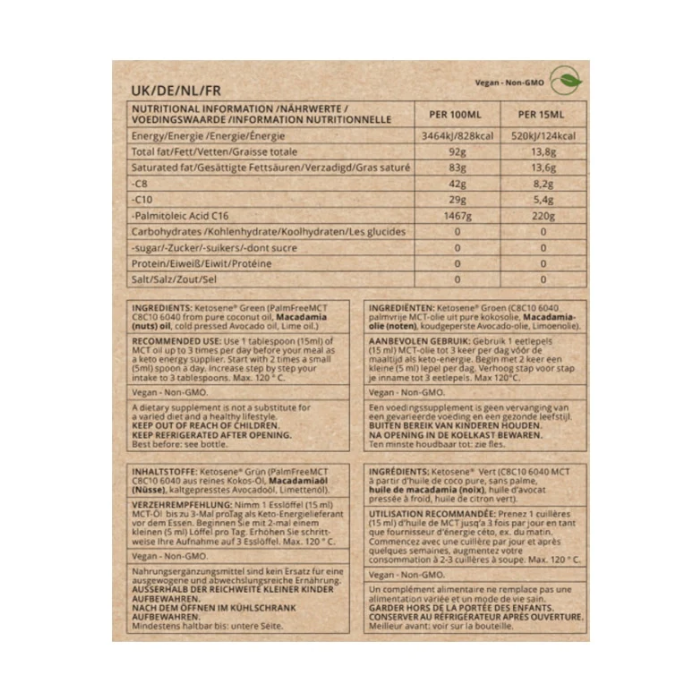 MCT Oil Ketosene Shape C8/C10 500ml - Go-Keto [2]