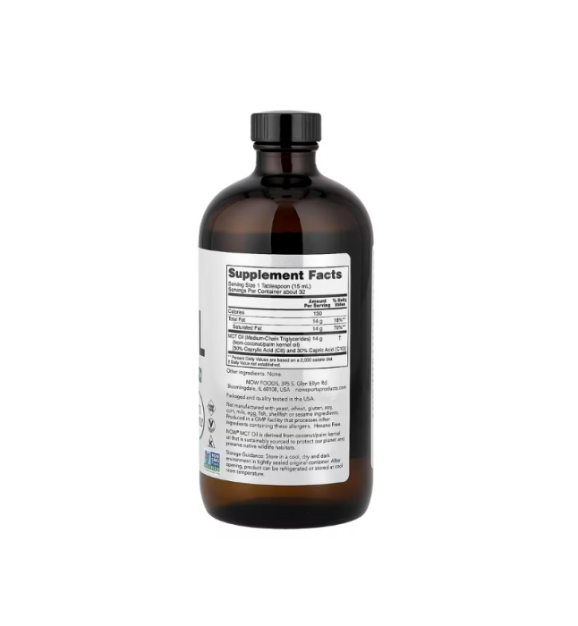 MCT Oil Pure 473 ml - NOW Foods [2]