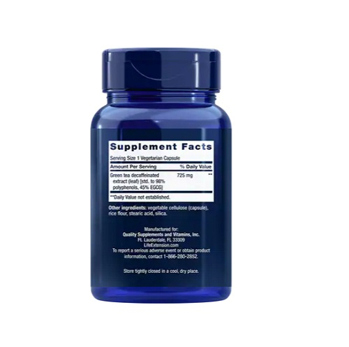 Mega Green Tea Extract Decaffeinated 100 Capsule - Life Extension [2]