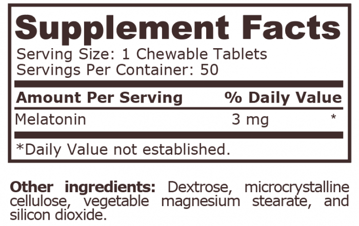 Melatonin, 3 mg, 100 capsule - Pure Nutrition [2]