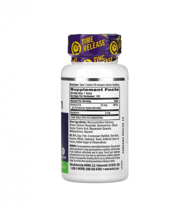 Melatonin 3mg Time Release 100 tablete - Natrol [2]