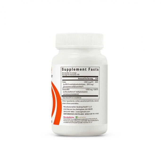 Active B12 With L-5-MTHF 60 Lozenges - Seeking Health [2]