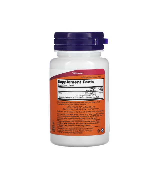 Methyl Folate 1000mcg 90 tablete - NOW Foods [2]