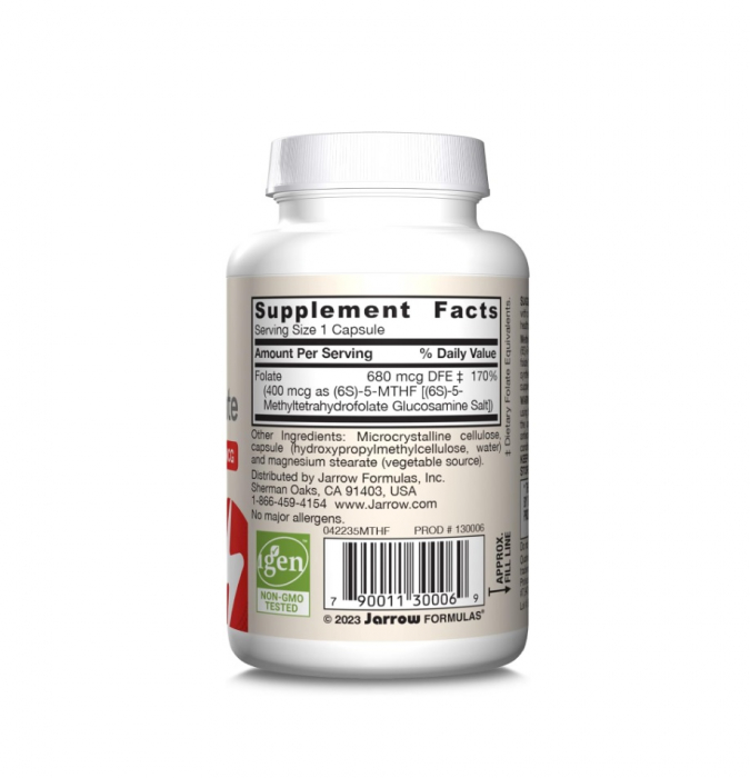 Methyl Folate 400mcg 60 capsule - Jarrow Formulas [2]