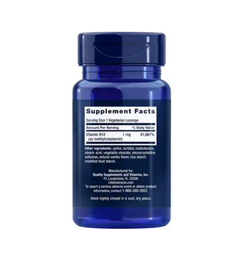 Methylcobalamin1mg Vitamin B12 60 Capsule - Life Extension [2]