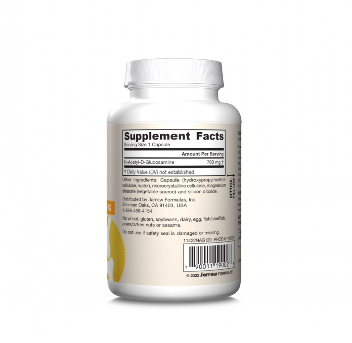 N-A-G N-Acetyl Glucosamine 700mg 120 capsule - Jarrow Formulas [2]