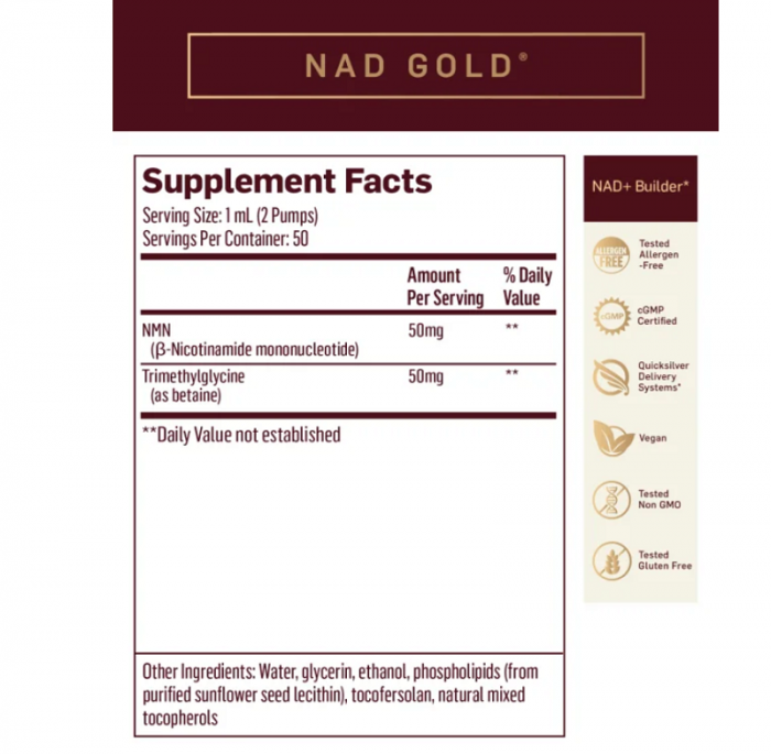 NAD+ Gold Quicksilver Scientific [2]