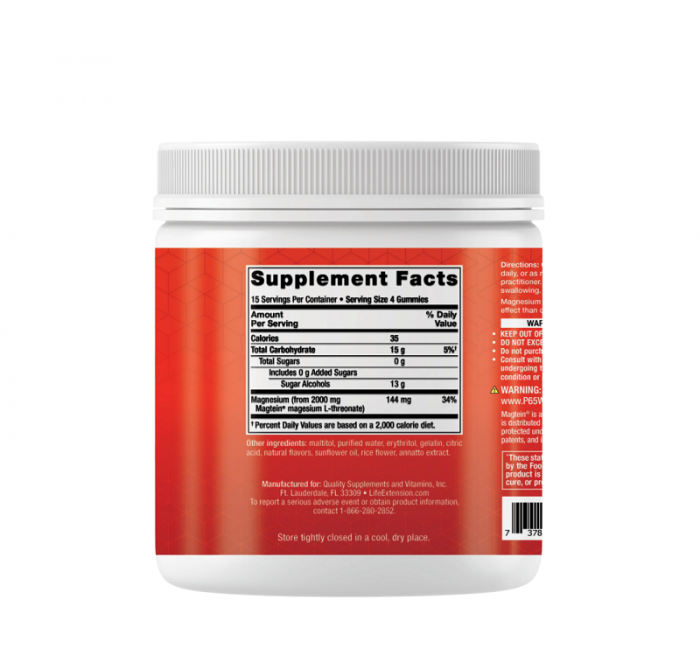 Neuro-Mag Magnesium L-Threonate Gummy Science 60 jeleuri - Life Extension [2]