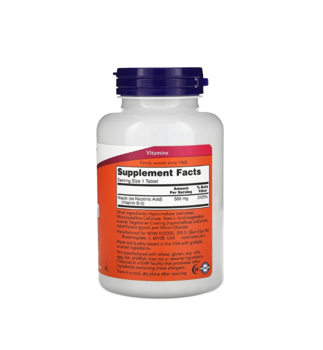 Niacin 500mg 250 tablete - NOW Foods [2]