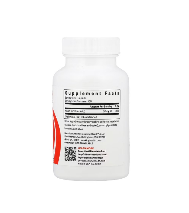 Niacin 50mg NE 100 Capsule - Seeking Health [2]
